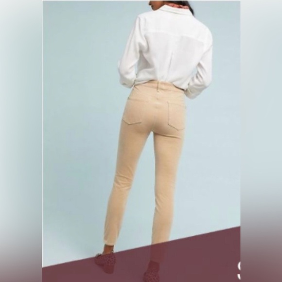 Anthro PILCRO and the Letterpress Cream High-Rise Skinny Ankle Cords  Size 28 - Picture 5 of 13